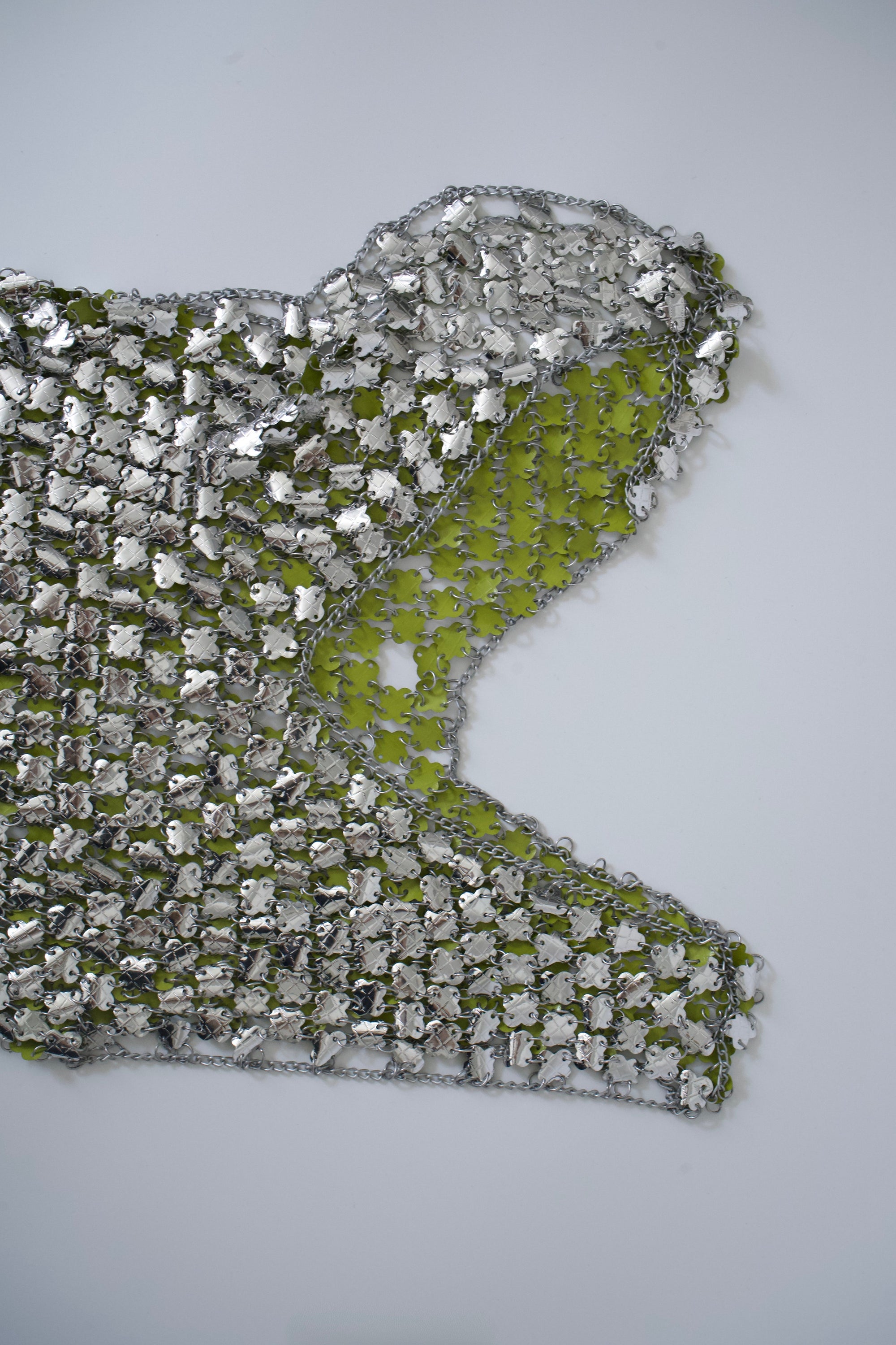 Paco Rabanne Chainmail Metallic Minidress
