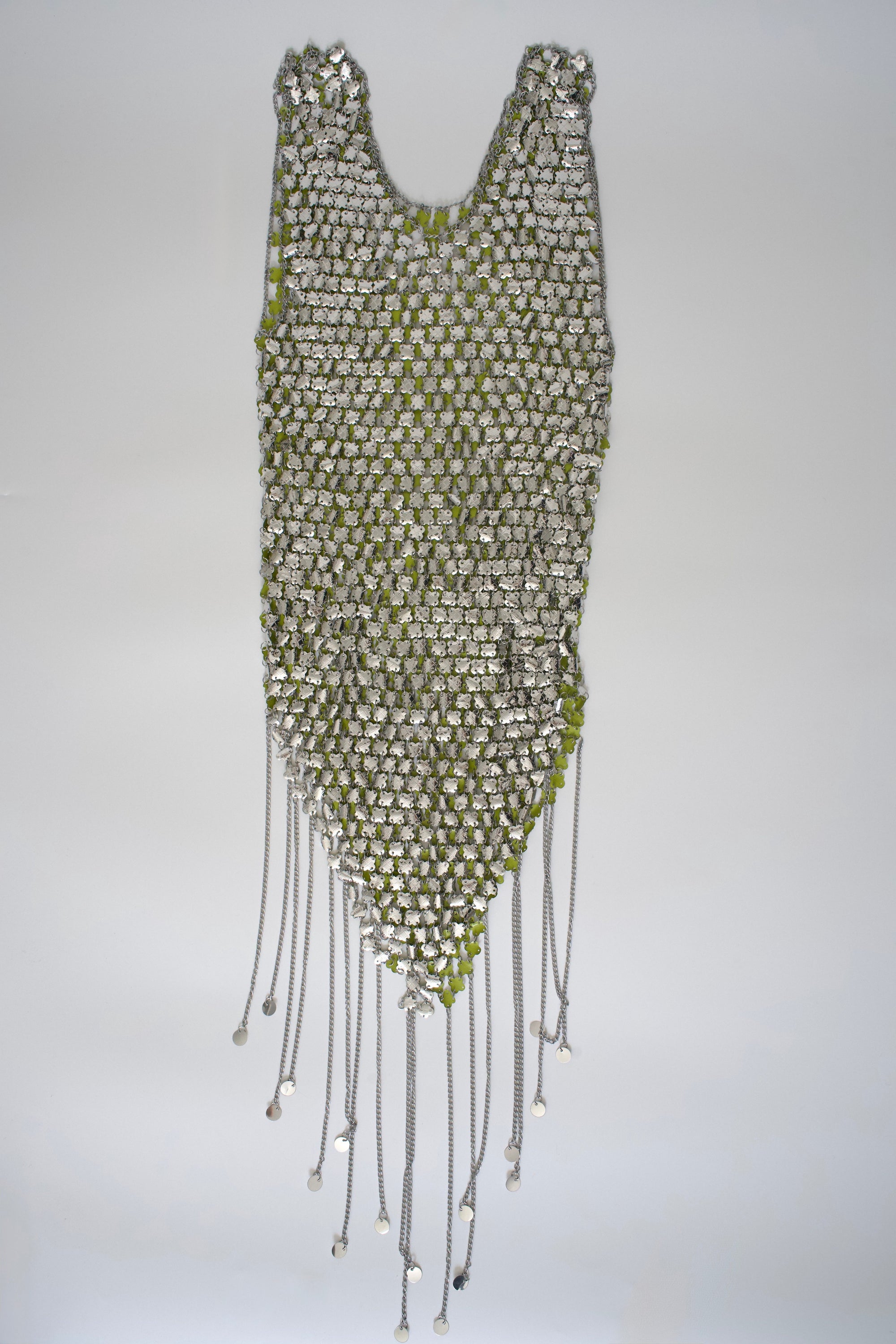 Paco Rabanne Chainmail Metallic Minidress