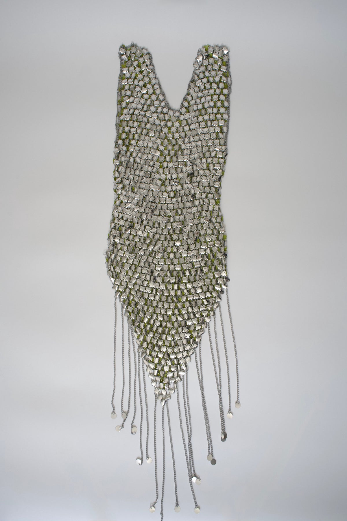 Paco Rabanne Chainmail Metallic Minidress
